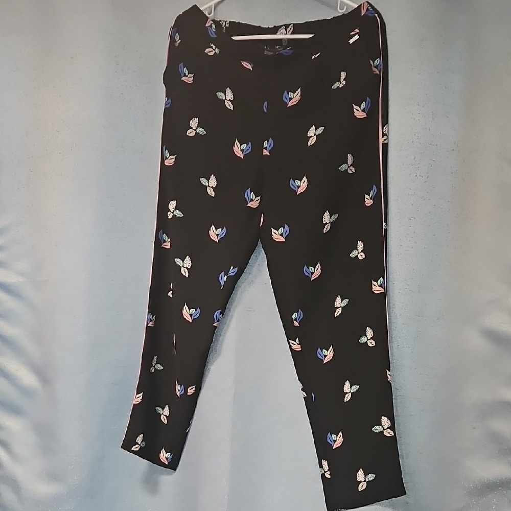Armani Exchange‎ Black Floral Women's Trousers
